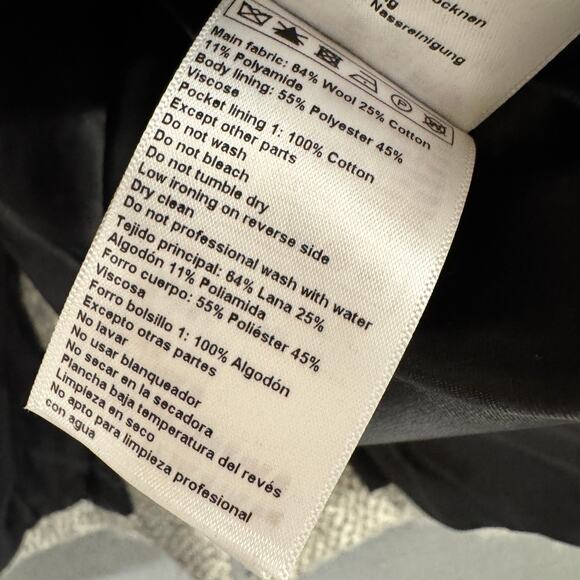 BA&SH Jacket Womens Small Gray Wool Blend Charly Lady Coat Oversized Gray Knit - Picture 8 of 10